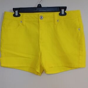 a.n.a Bright Yellow Cotton Jean Shorts NWOT